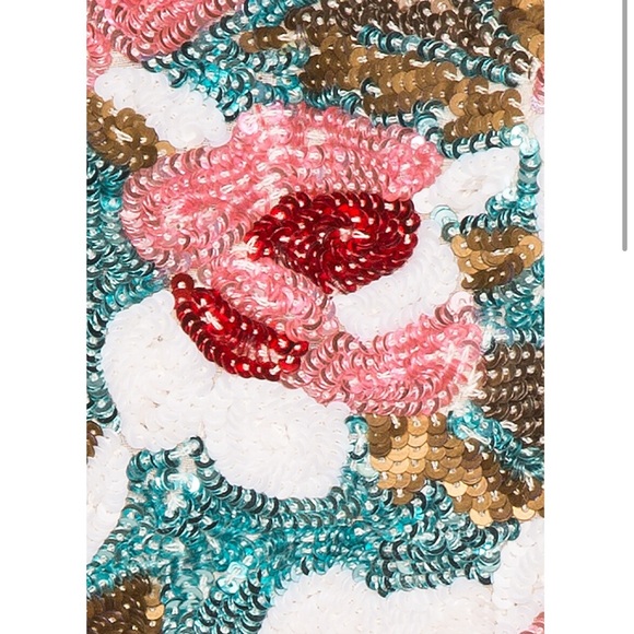 Retrofete Pearl Dress, Size: Medium, Color: Blue Floral - Picture 4 of 8